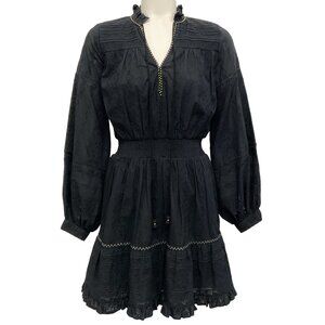 Figue Black Cotton Rayne Dress